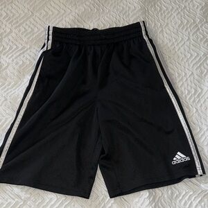 Boy’s Adidas Black Shorts with White Stripes